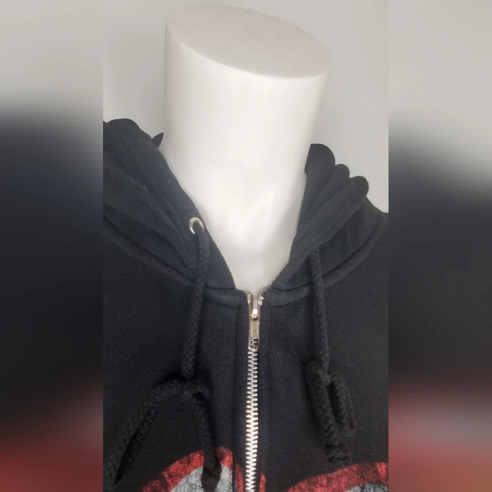 Jacket Size S Black Rolling Stones Classic Tongue Graphic Cotton Blend Zip-up - Picture 4 of 8